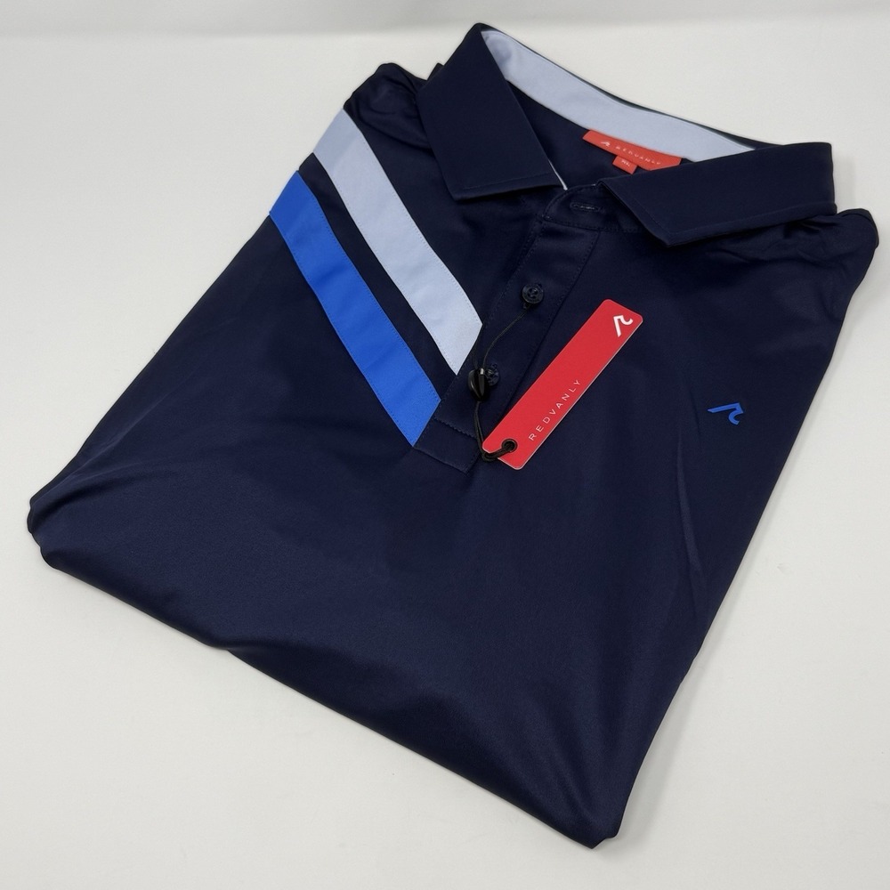 NWT Redvanly Westin Polo Midnight Navy  Mens  XL 3-button. Polyester/Spandex